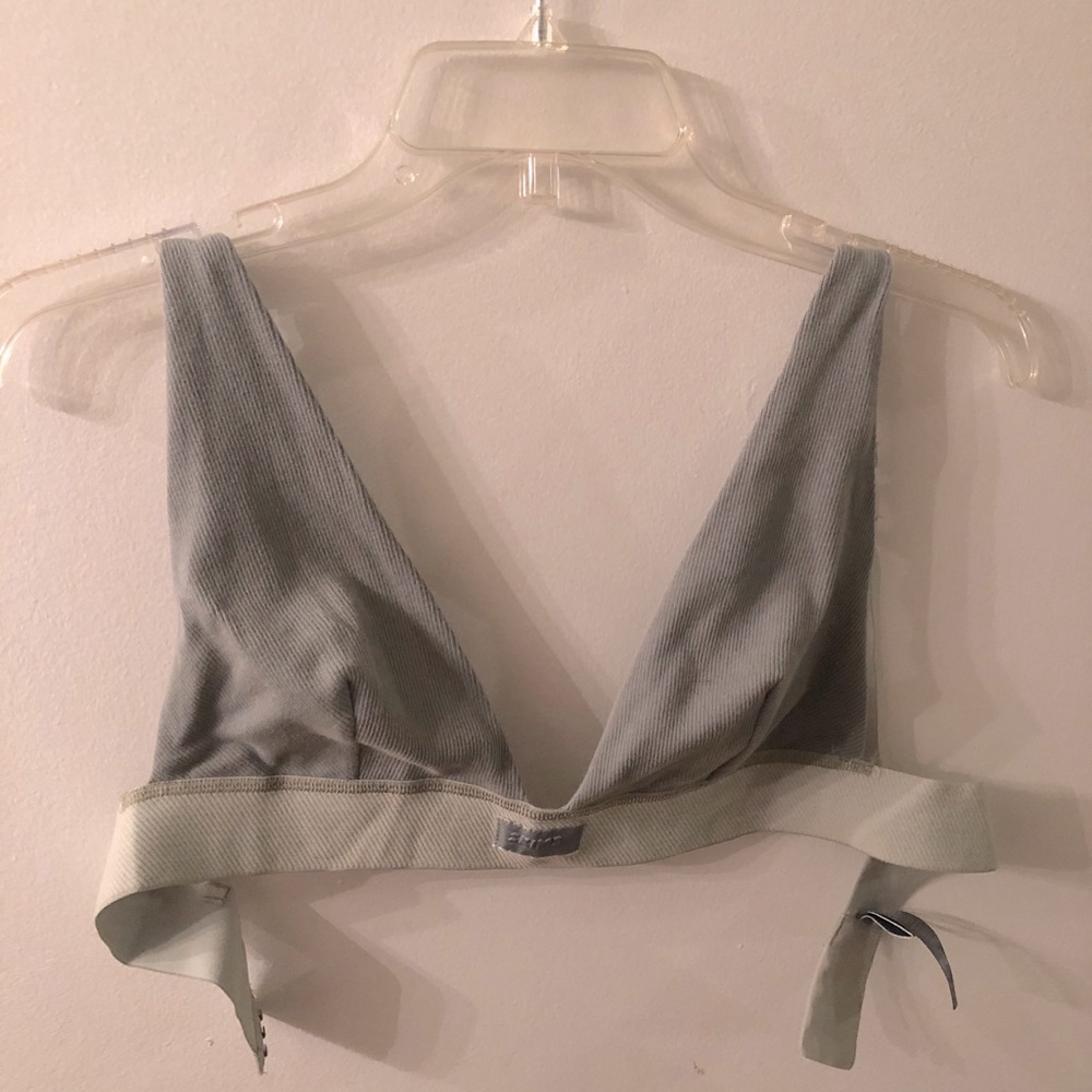 Skims Cotton Plunge Bralette in color Mineral